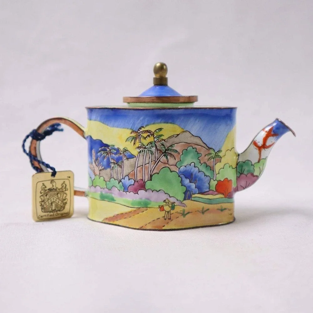 Charlotte di Vita Numbered Edition Miniature Teapot Hand Painted w/Box Certified - Picture 7 of 9